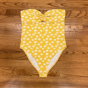 NEW Yellow Strapless Bodysuit